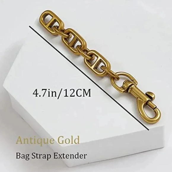 Fashion Antique Gold Brush Tone Purse Strap Extender for Coach Bag - NWOT - Picture 2 of 7